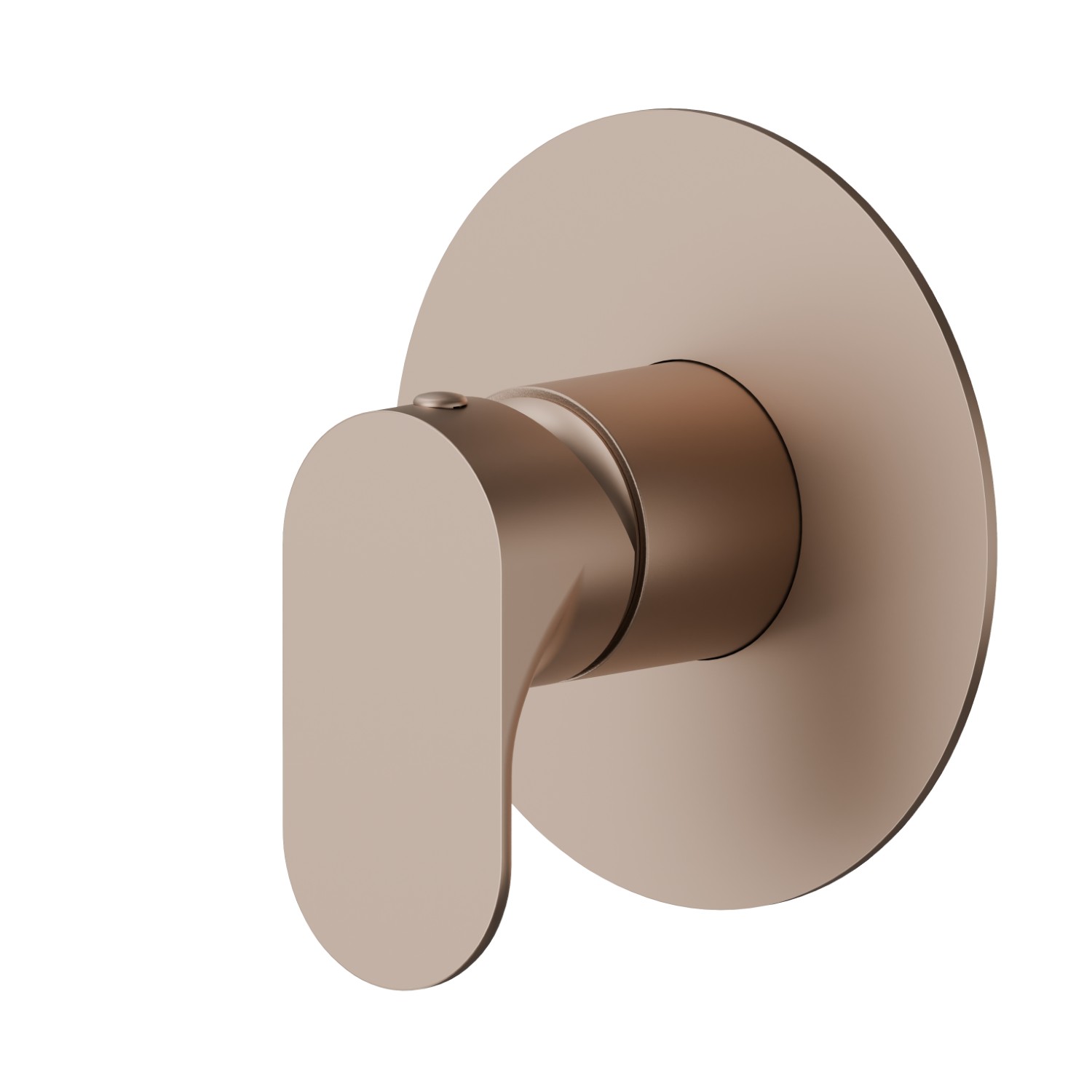 One way out single lever concealed mixer, 1/2” connections. External part - finish Copper Satin