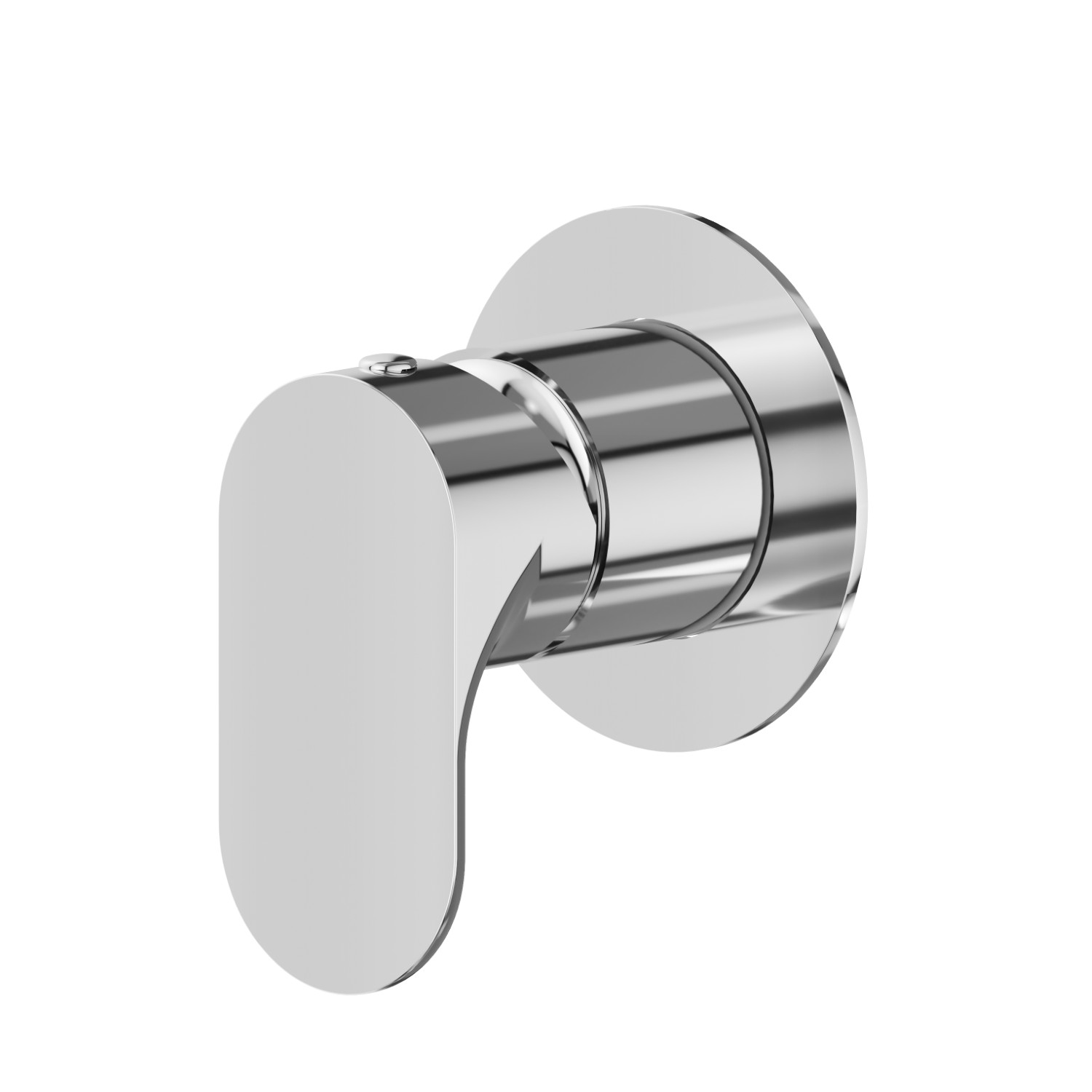 Einbau-einhebelmischer mit einem weg, zu- und abgänge 1/2”. Außenteil. Ø70 - oberfläche Chrom