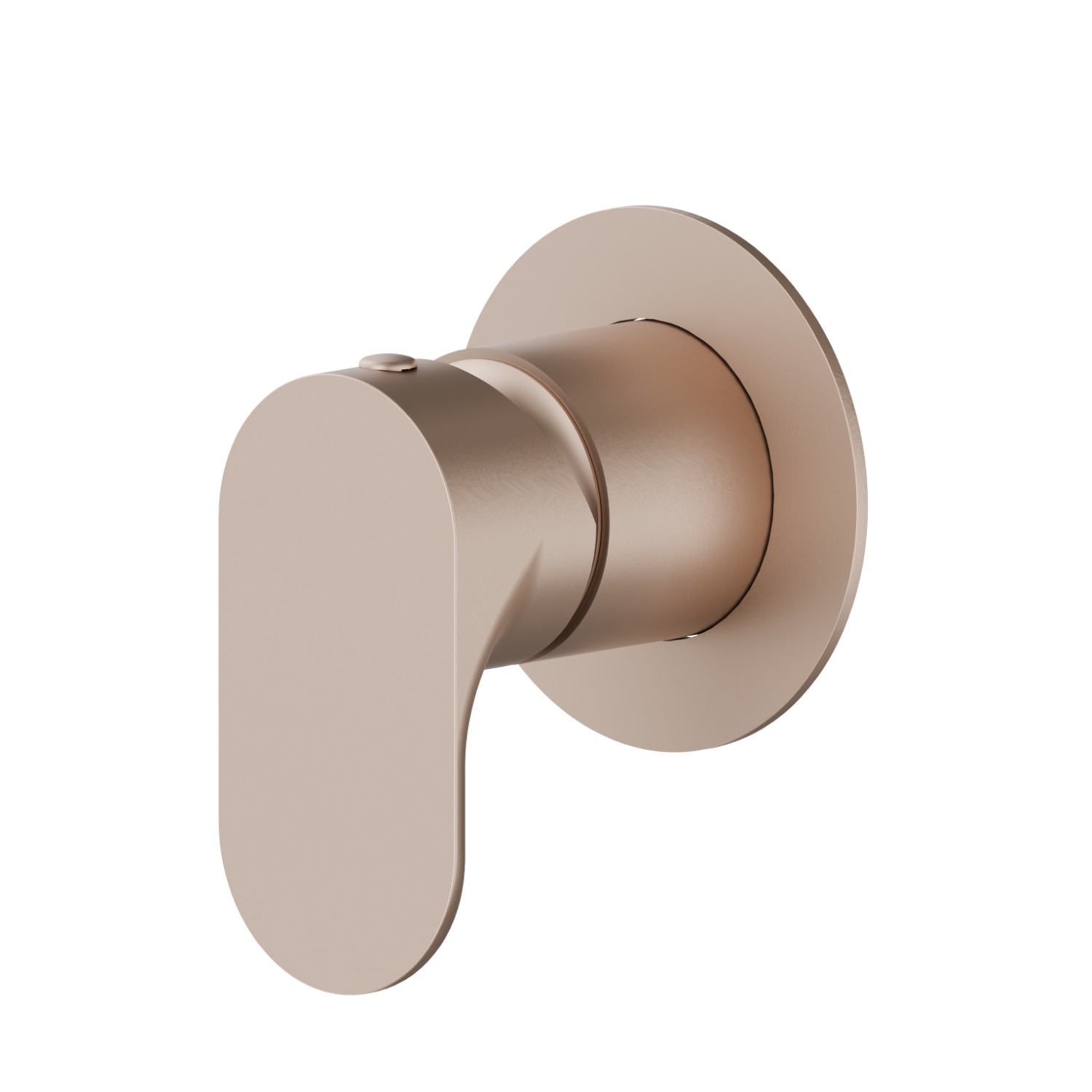 One way out single lever concealed mixer, 1/2” connections. External part. Ø70 - finish Copper Satin