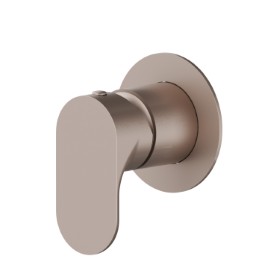 One way out single lever concealed mixer, 1/2” connections. External part. Ø70 - finish Copper Glossy
