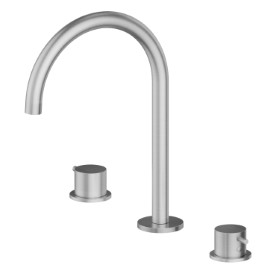 3-hole basin group. 1/2” T piece - finish Stainless Steel