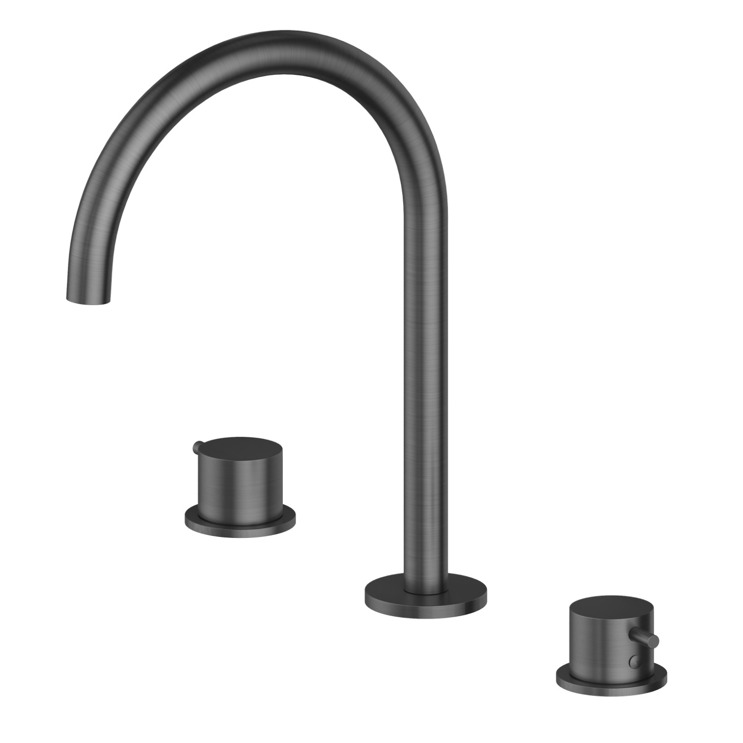 3-hole basin group. 1/2” T piece - finish PVD Brushed Gun Metal