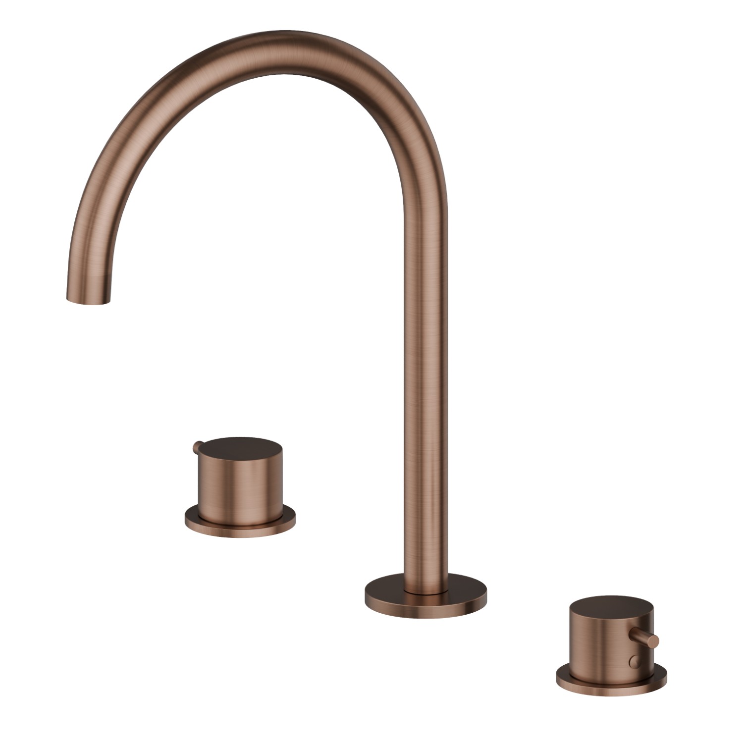 3-hole basin group. 1/2” T piece - finish PVD Brushed Copper Bronze