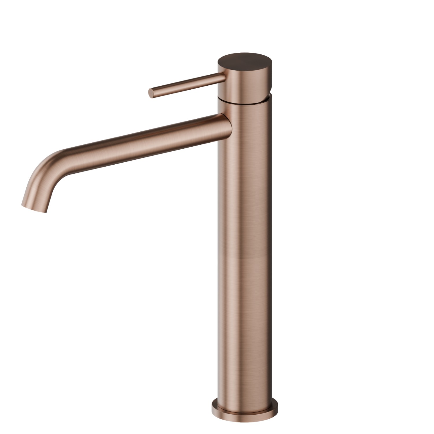 Miscelatore monocomando versione media per lavabo da appoggio - finitura PVD Brushed Copper Bronze