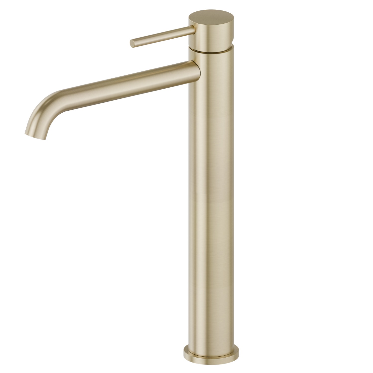 Miscelatore monocomando versione alta per lavabo da appoggio - finitura PVD Brushed Pale Gold