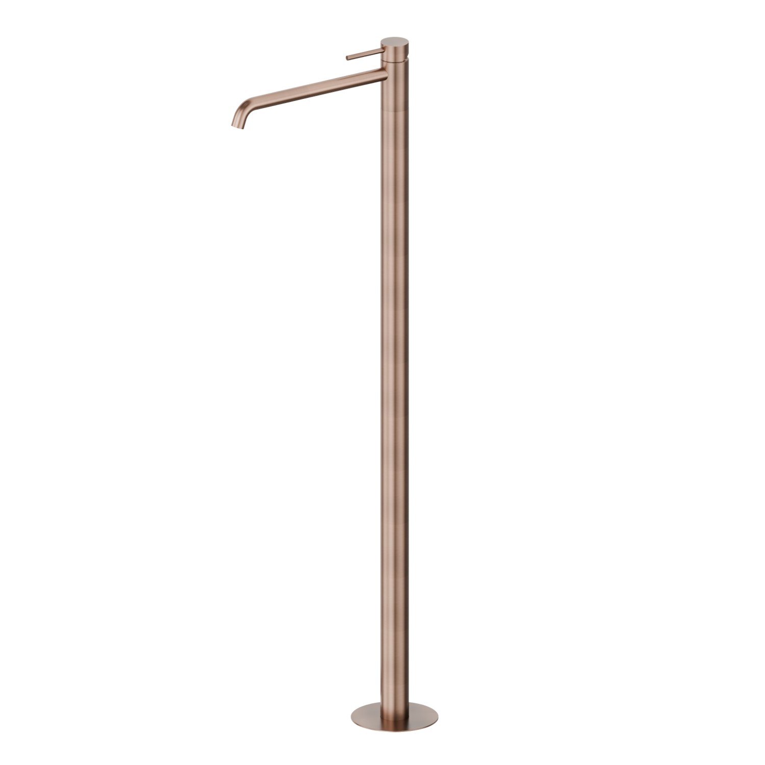 Miscelatore monocomando per lavabo con colonna di alimentazione a pavimento - finitura PVD Brushed Copper Bronze