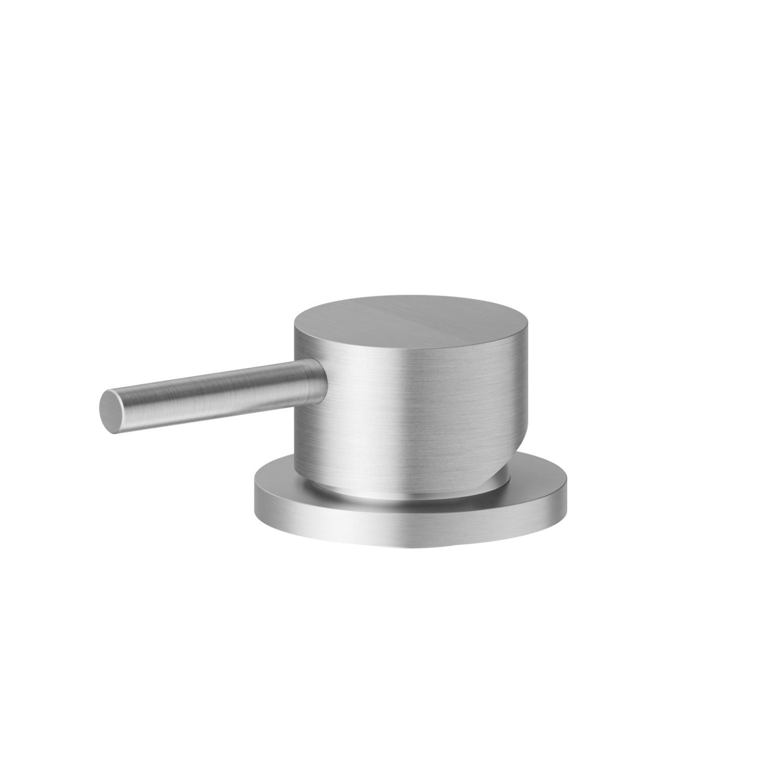 Single lever deck-mounted washbasin control - finish Stainless Steel