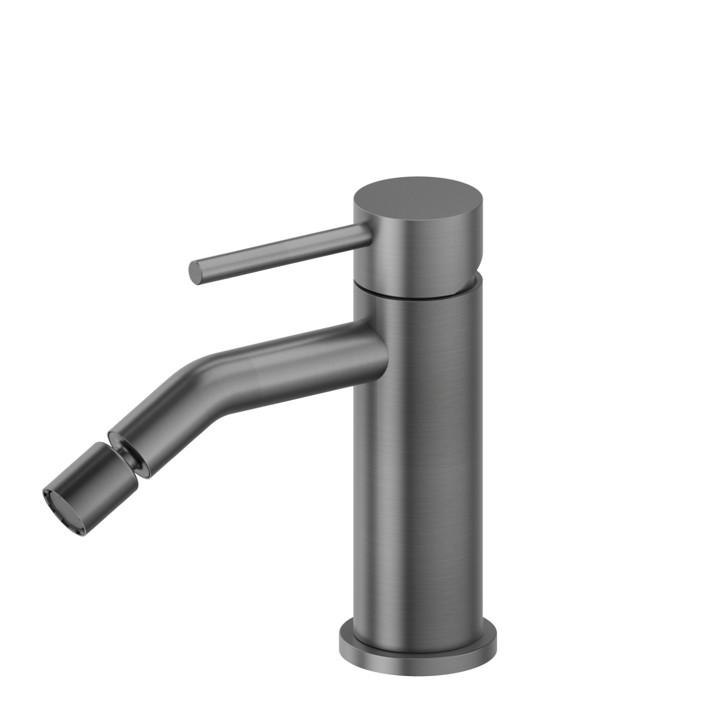 Single lever bidet mixer - finish PVD Brushed Gun Metal