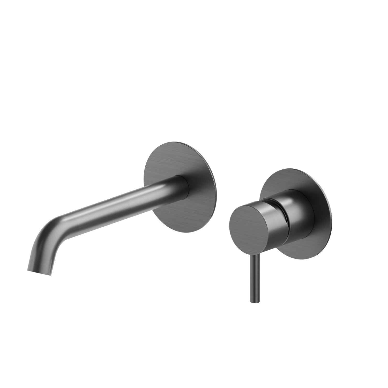 Single lever wall mixer group - finish PVD Brushed Gun Metal