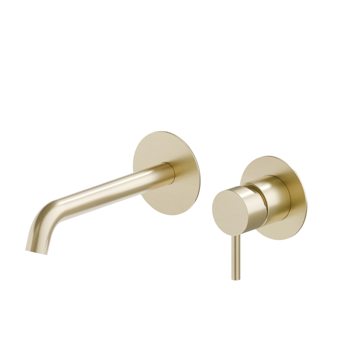 Single lever wall mixer group - finish PVD Brushed Gold