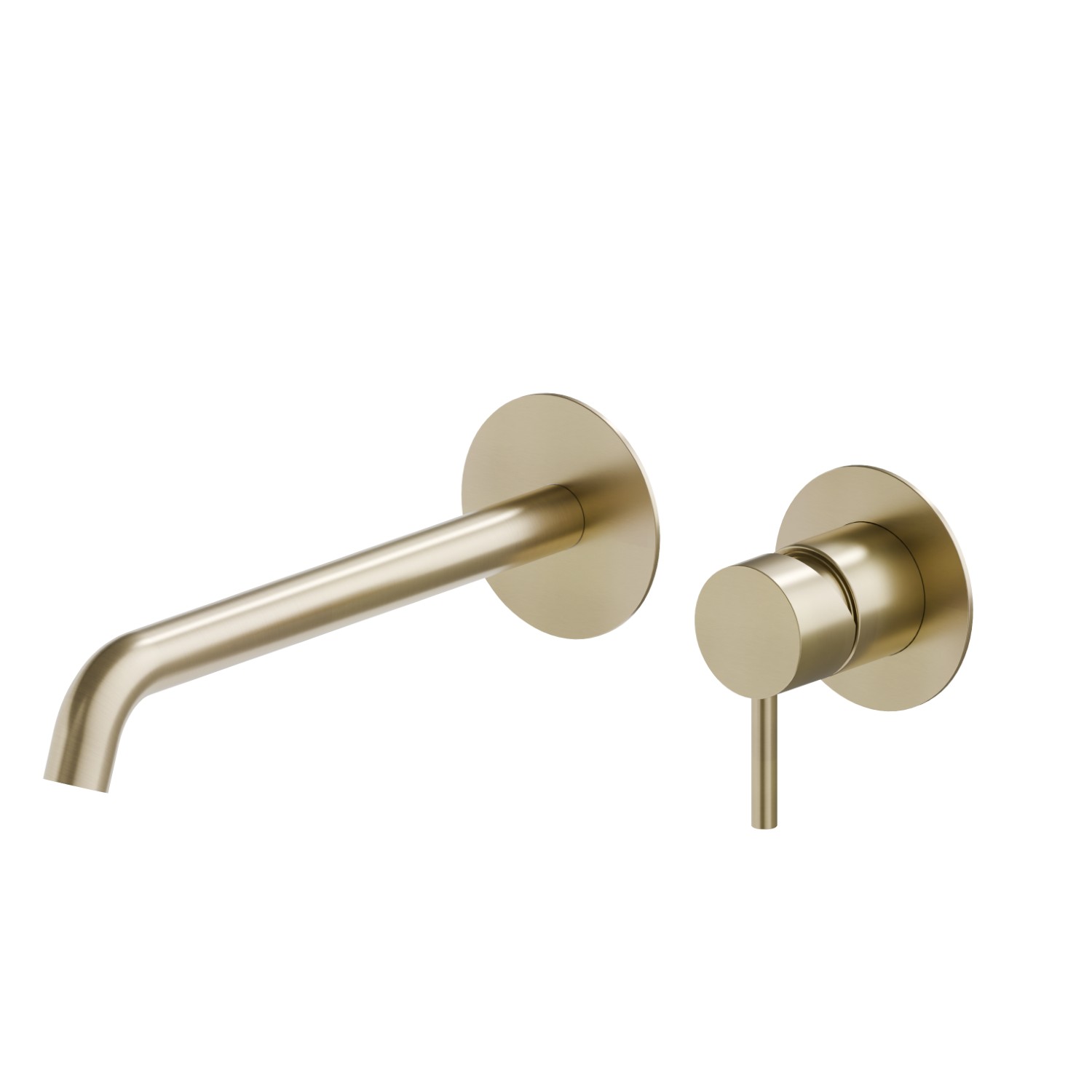 Mitigeurs lavabo mural avec boite d’encastrement - finition PVD Brushed Pale Gold