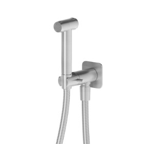 Stainless steel handspray for WC with on/off lever, cold water multi-functional jet - finish Stainless Steel