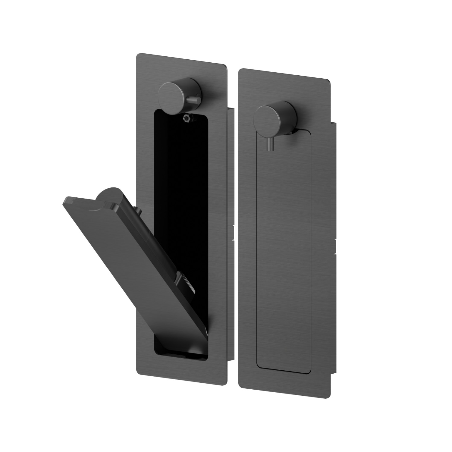 Idroscopino per wc a scomparsa con doccetta estraibile - finitura PVD Brushed Gun Metal