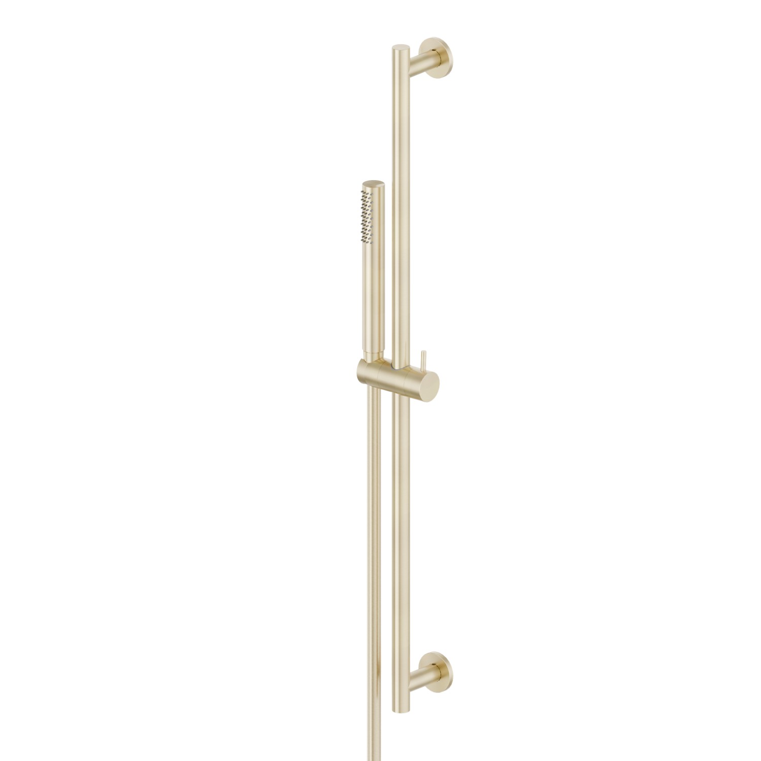 Brausestange aus Edelstahl komplett mit Handbrause und flexiblem Schlauch L=150 cm - oberfläche PVD  Gold gebürstet