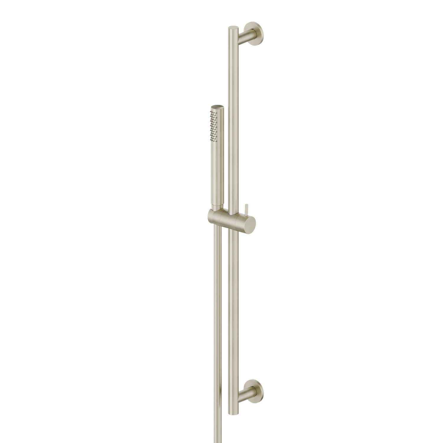 Asta saliscendi in acciaio inox 304, completa di doccetta e flessibile L=150 cm. - finitura PVD Brushed Pale Gold