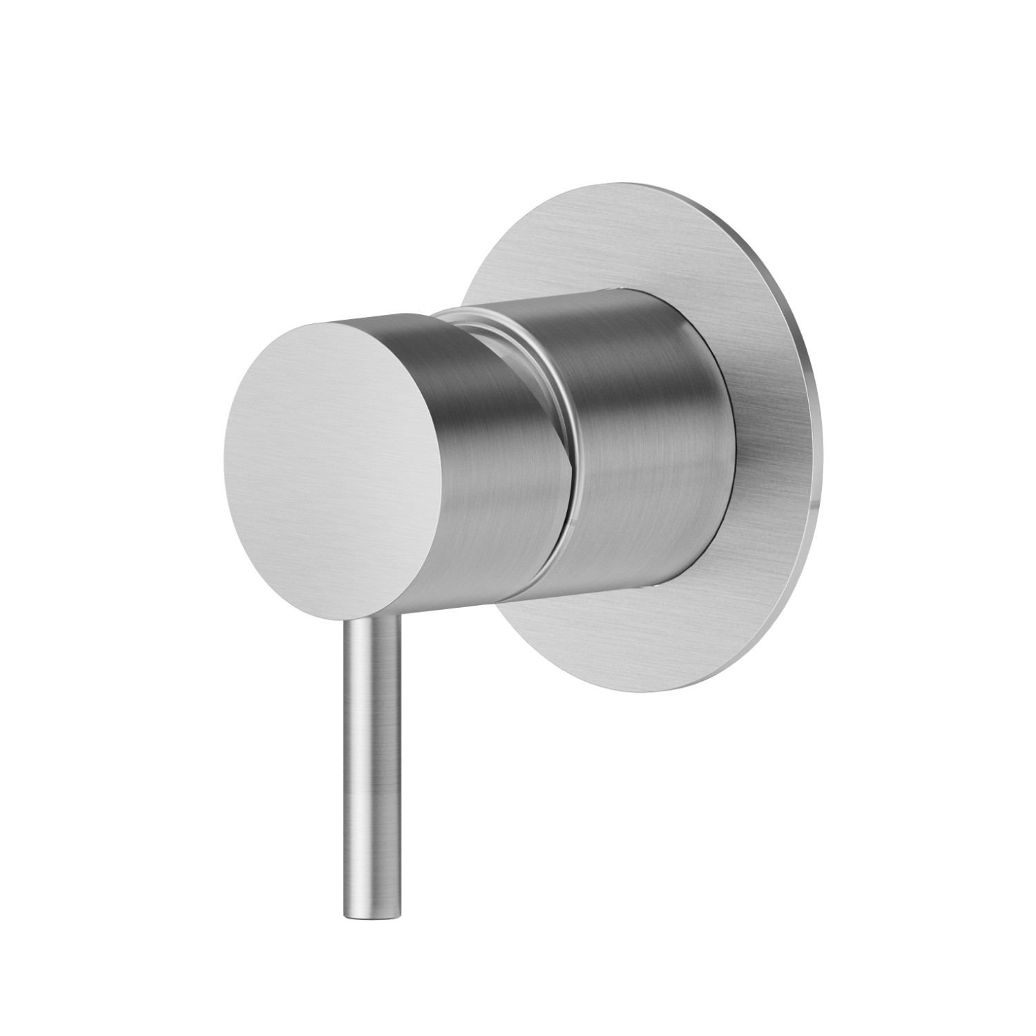 Single lever concealed mixer, to combine with a 3 ways out concealed diverter without stop. External part - finish Stainless Steel