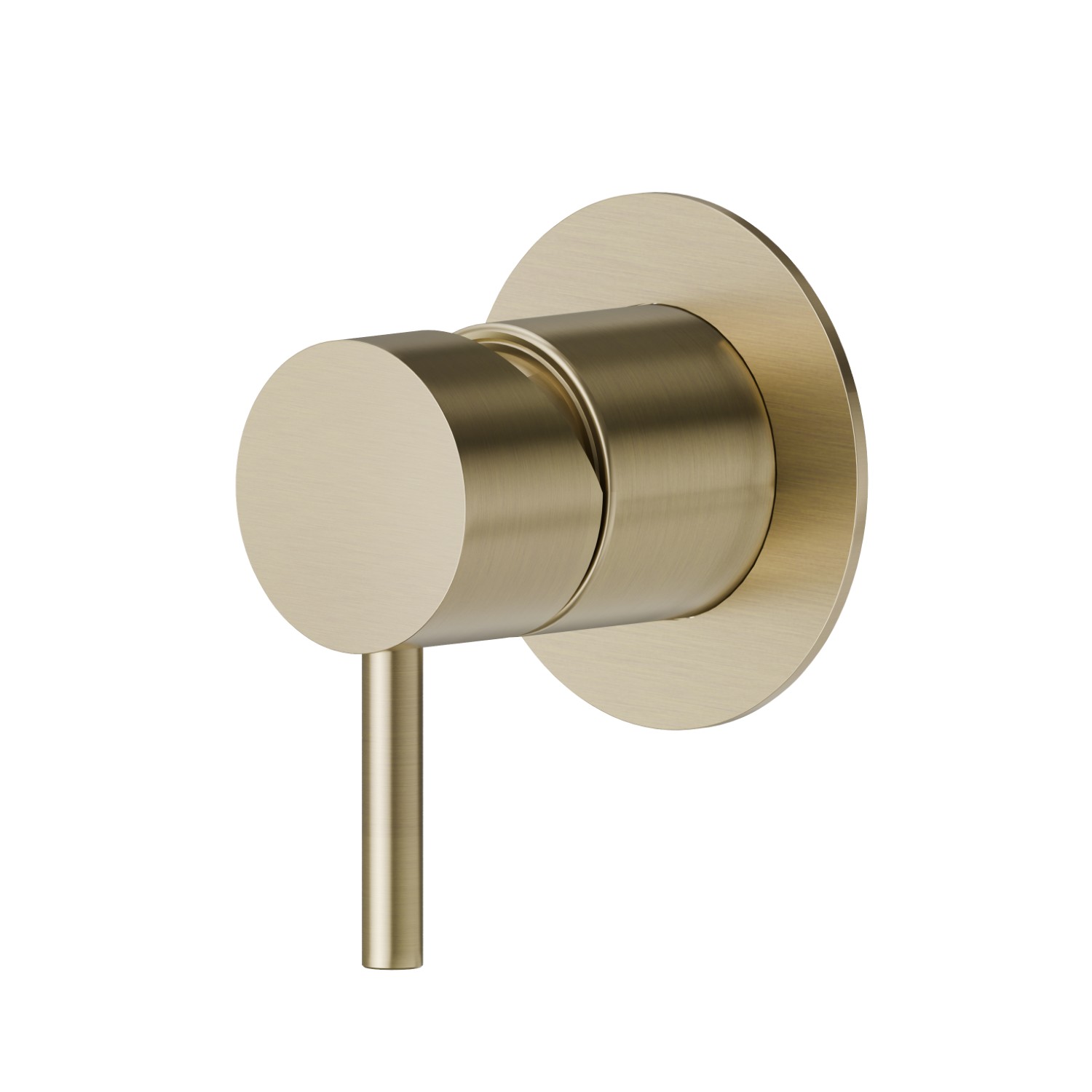 Einbau-einhebelmischer kombinierbar mit 3-wege einbau-umstellung, ohne anschlag. Außenteil - oberfläche PVD  Pale Gold gebürstet