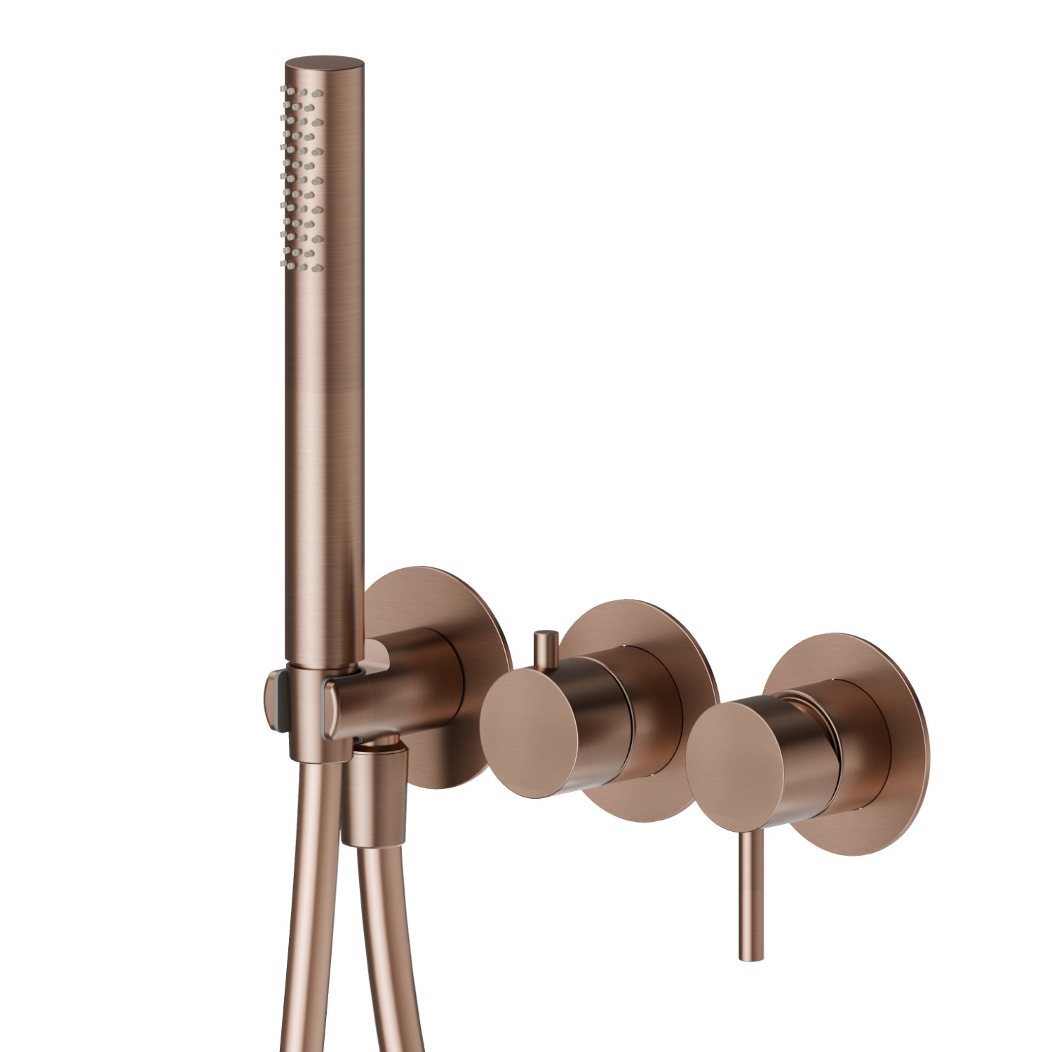Mitigeur mural 2 sorties  - finition PVD Brushed Copper Bronze