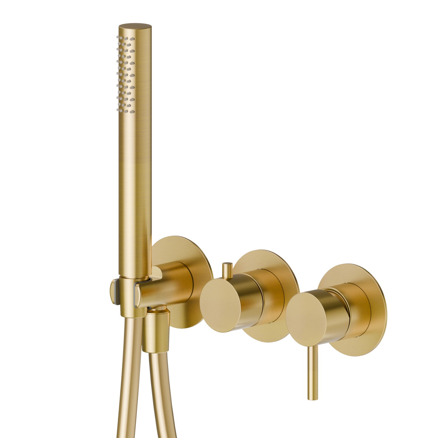 Mitigeur mural 2 sorties  - finition PVD Brushed Gold