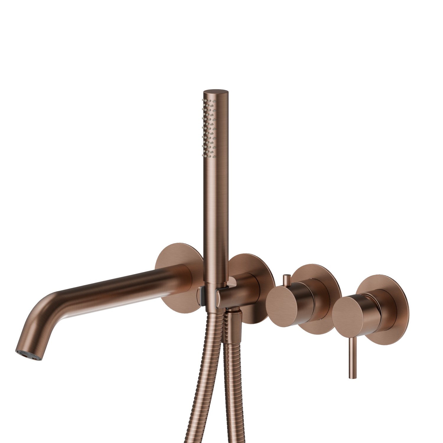 Wandmontierte wannenbatterie. Ø70 - oberfläche PVD  Copper Bronze gebürstet