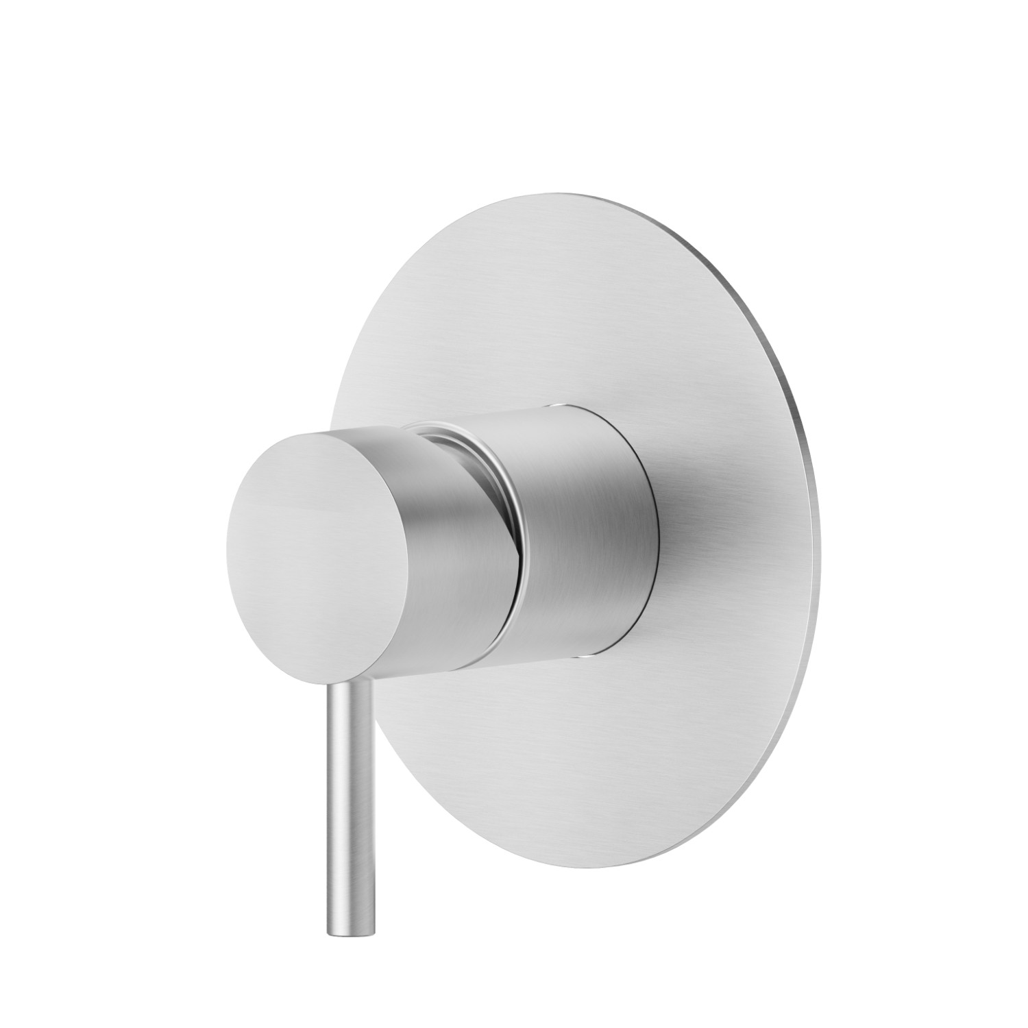 Miscelatore monocomando ad incasso ad una uscita, ingressi ed uscite da 1/2” - finitura Acciaio Inox