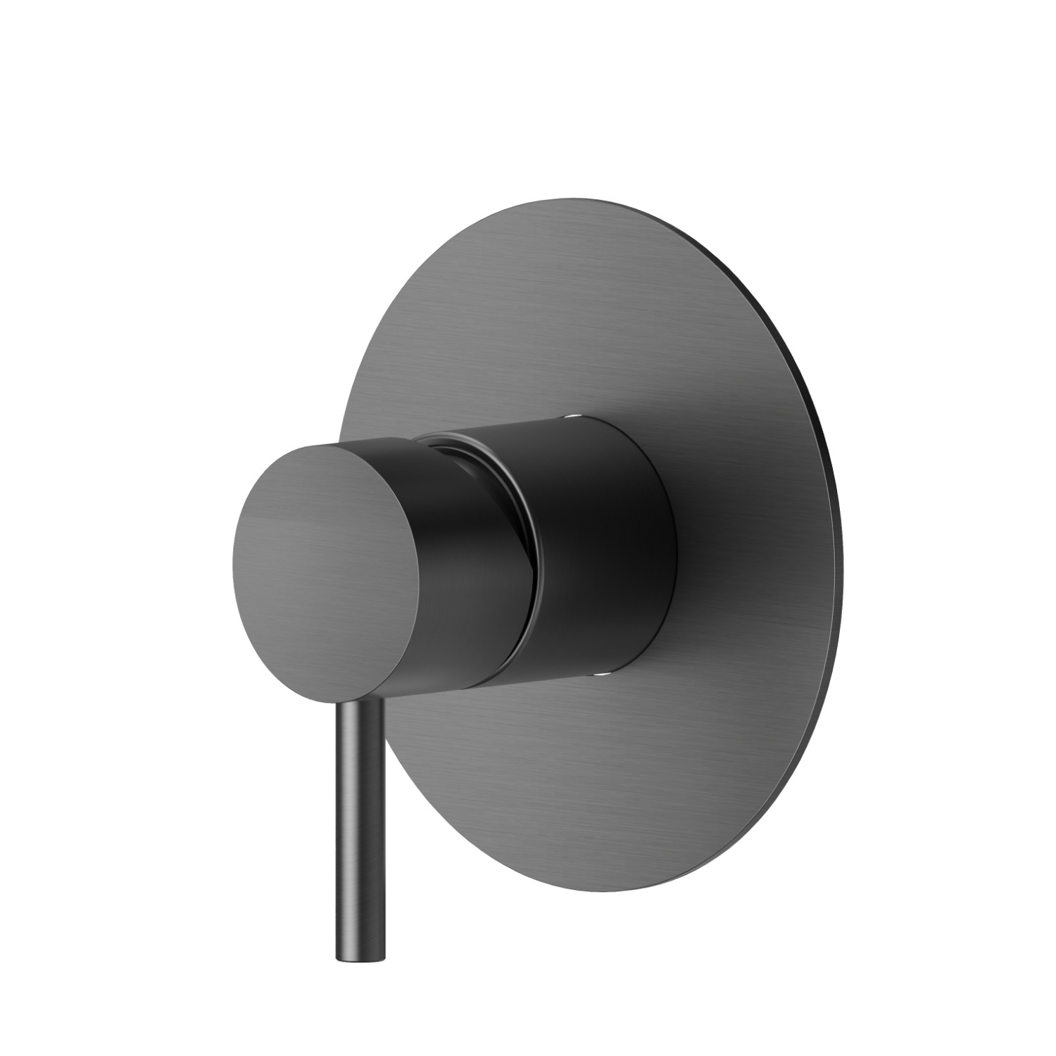 Mitigeur encastré une sortie (entrées et sorties de 1/2”) et boite d’encastrement - finition PVD Brushed Gun Metal