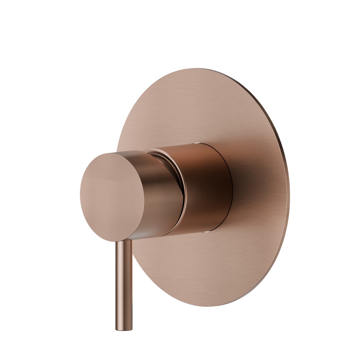 Mitigeur encastré une sortie (entrées et sorties de 1/2”) et boite d’encastrement - finition PVD Brushed Copper Bronze