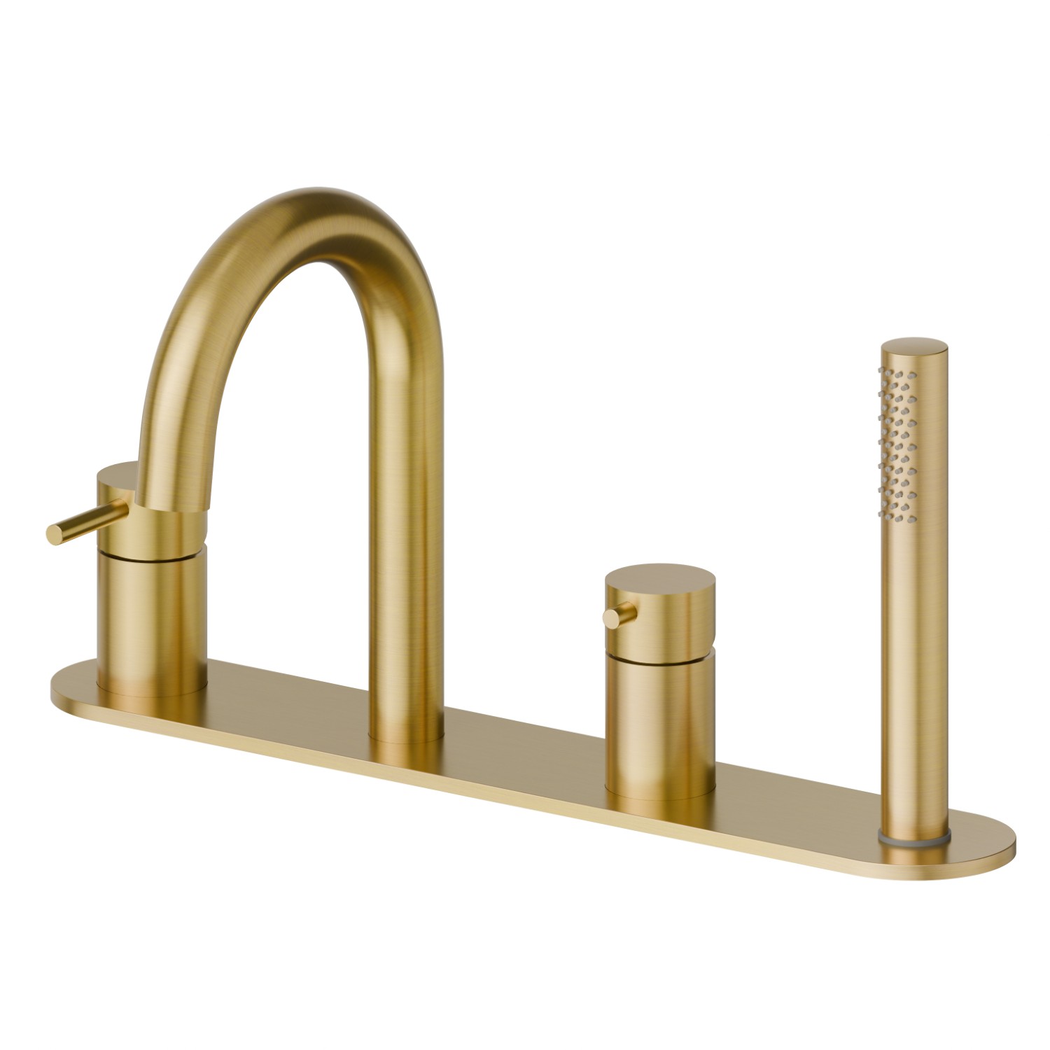 Gruppo bordo vasca 4 fori - finitura PVD Brushed Gold
