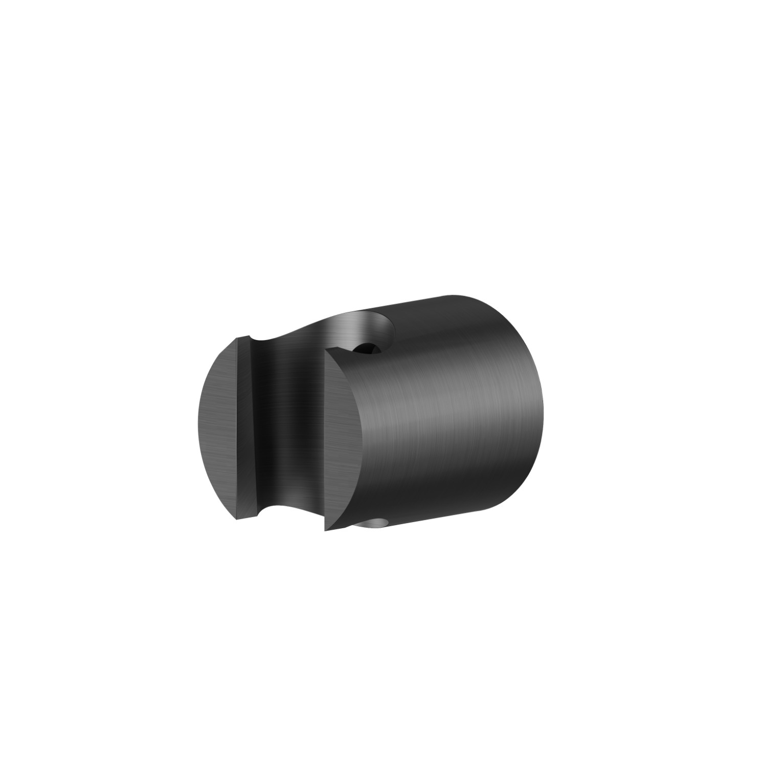 Supporto fisso in acciaio inox per doccetta. - finitura PVD Brushed Gun Metal