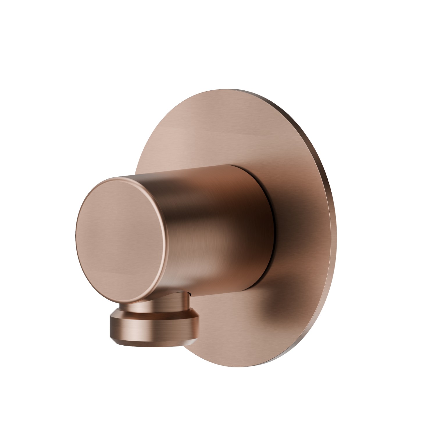 Stainless steel wall union - finish PVD Brushed Copper Bronze