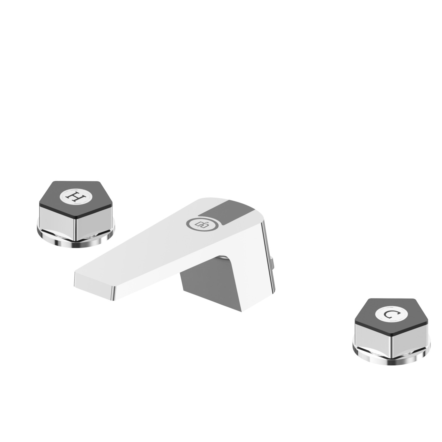 3-hole basin group. 1/2” T piece - finish Chrome - Matt Black