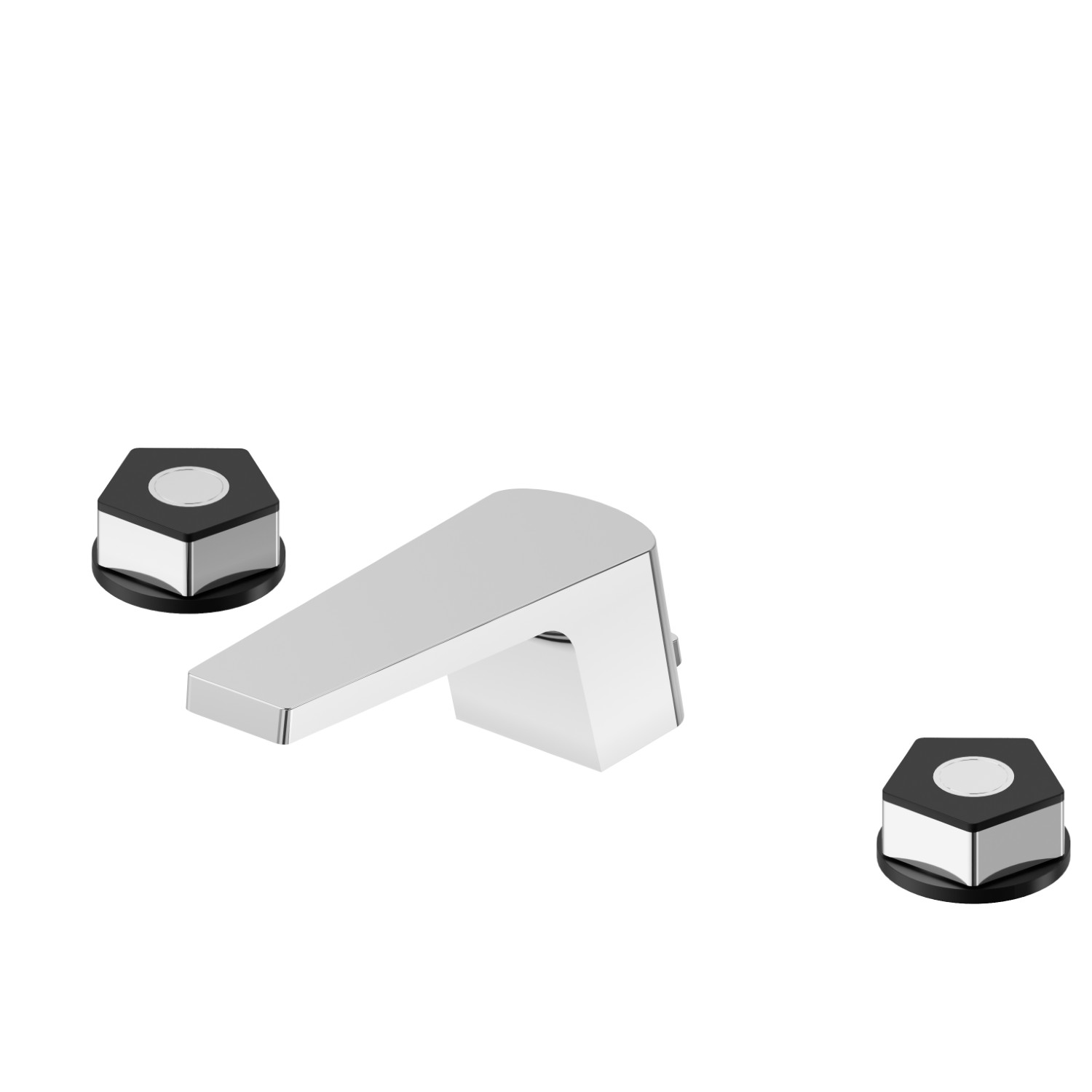 3-hole basin group. 1/2” T piece - finish Chrome - Matt Black