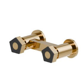Exposed shower group 1/2” valve - finish PVD Glossy Gold - Matt Black