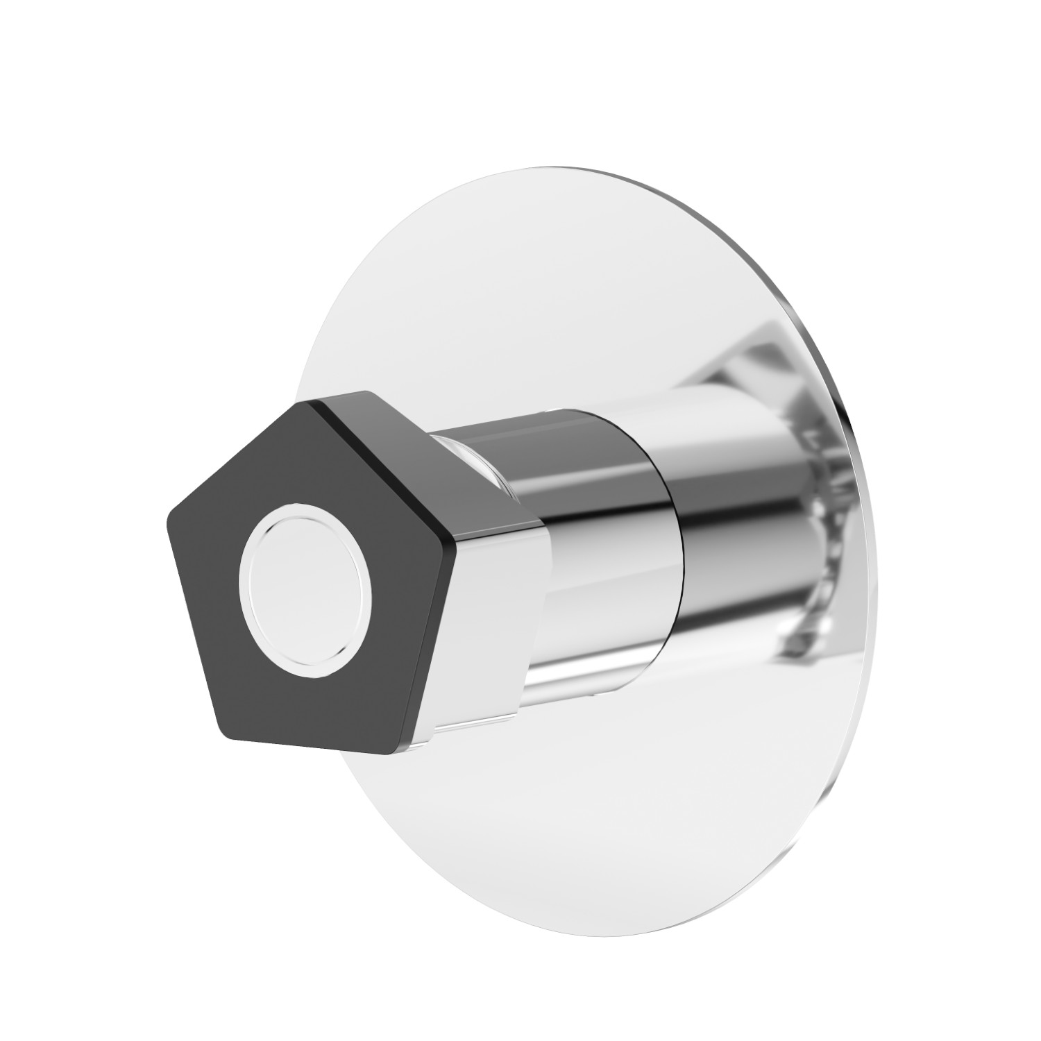 Einbau-einhebelmischer mit einem weg, zu- und abgänge 1/2”. Außenteil - oberfläche Chrom - Schwarz matt