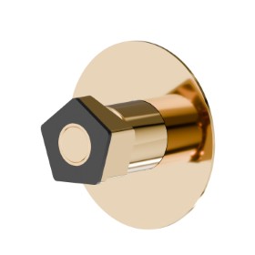 Single lever concealed mixer, to combine with a 3 ways out concealed diverter without stop. External part - finish PVD Glossy Gold - Matt Black