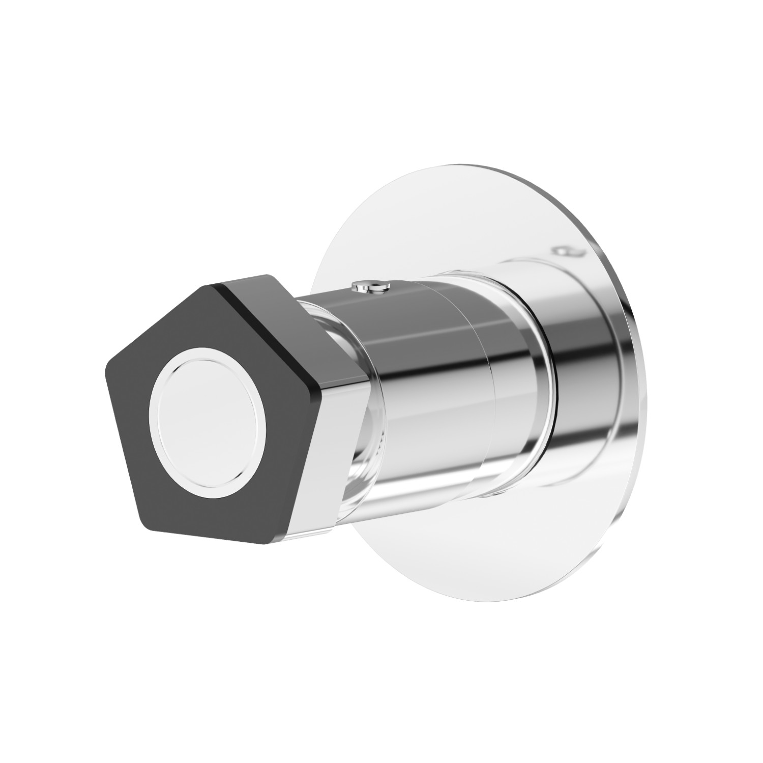 Stop valve. External part. Ø70 - finish Chrome - Matt Black