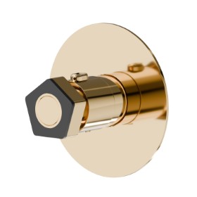 Thermostatic concealed mixer, to combine with a stop valve - finish PVD Glossy Gold - Matt Black