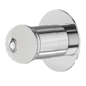 Thermostatic concealed mixer, to combine with a 3 ways out concealed diverter with stop. External part. Ø70 - finish Chrome