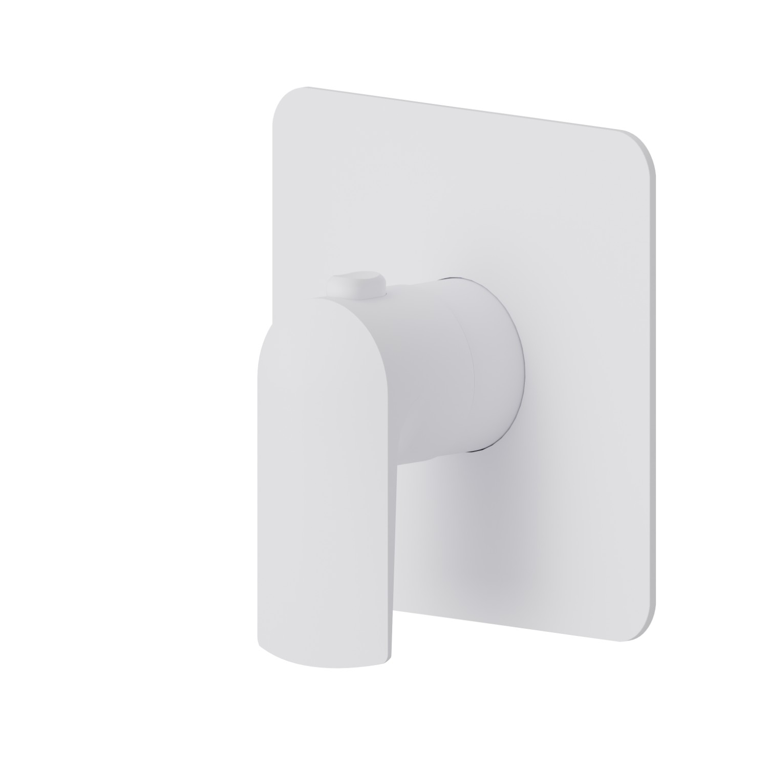Thermostatic concealed mixer, to combine with a stop valve. External part - finish Matt White