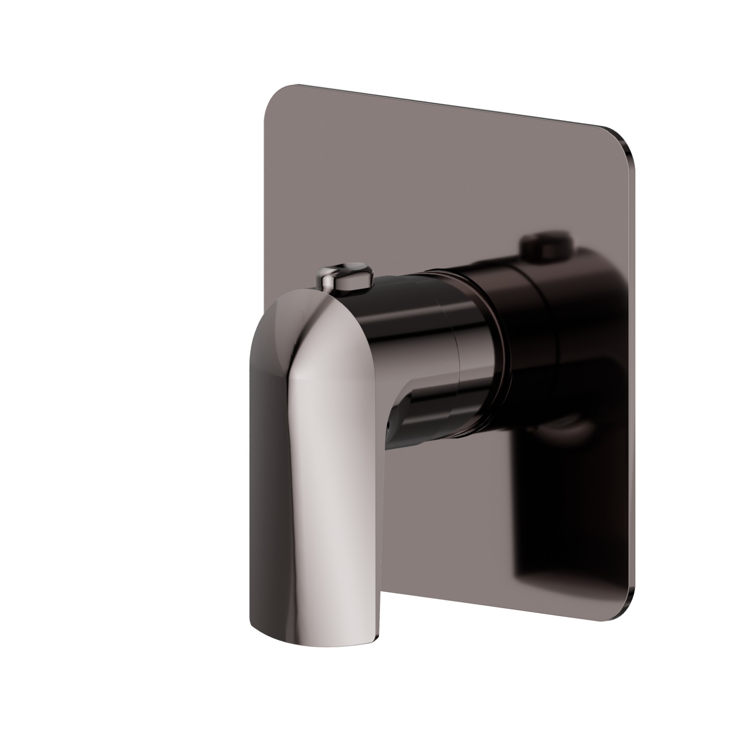 Thermostatic concealed mixer, to combine with a stop valve. External part - finish PVD Gun Metal