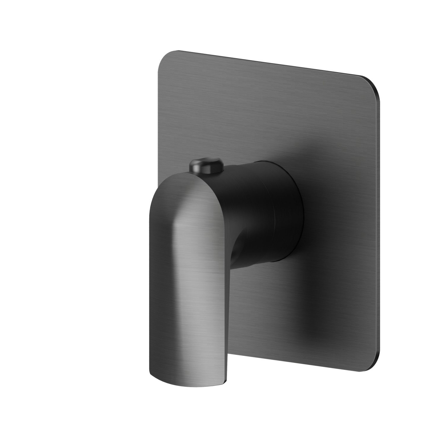 Miscelatore termostatico ad incasso, da abbinare a rubinetto d’arresto. Parte esterna.  - finitura PVD Brushed Gun Metal