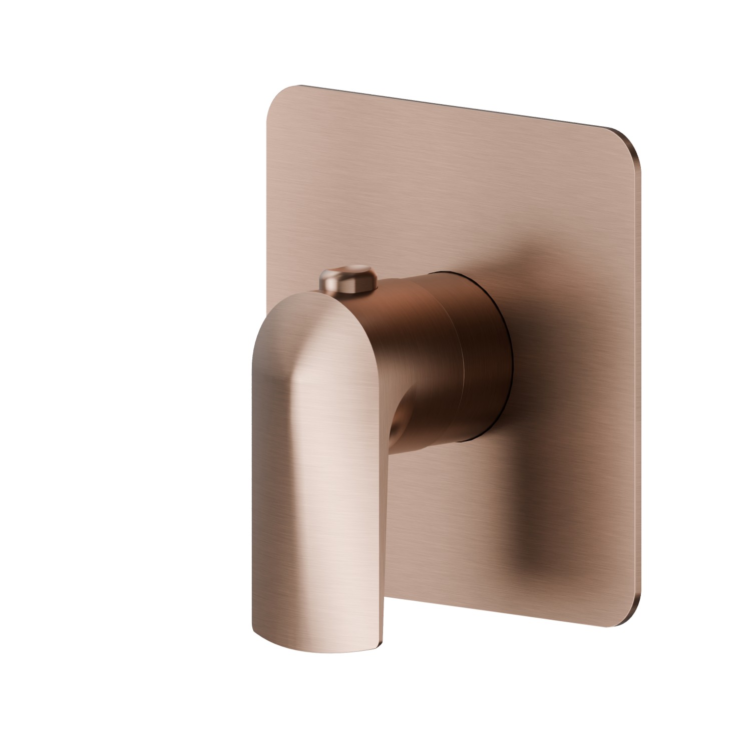 Thermostatischer einbaumischer, kombinierbar mit absperrventil. Außenteil - oberfläche PVD  Copper Bronze gebürstet