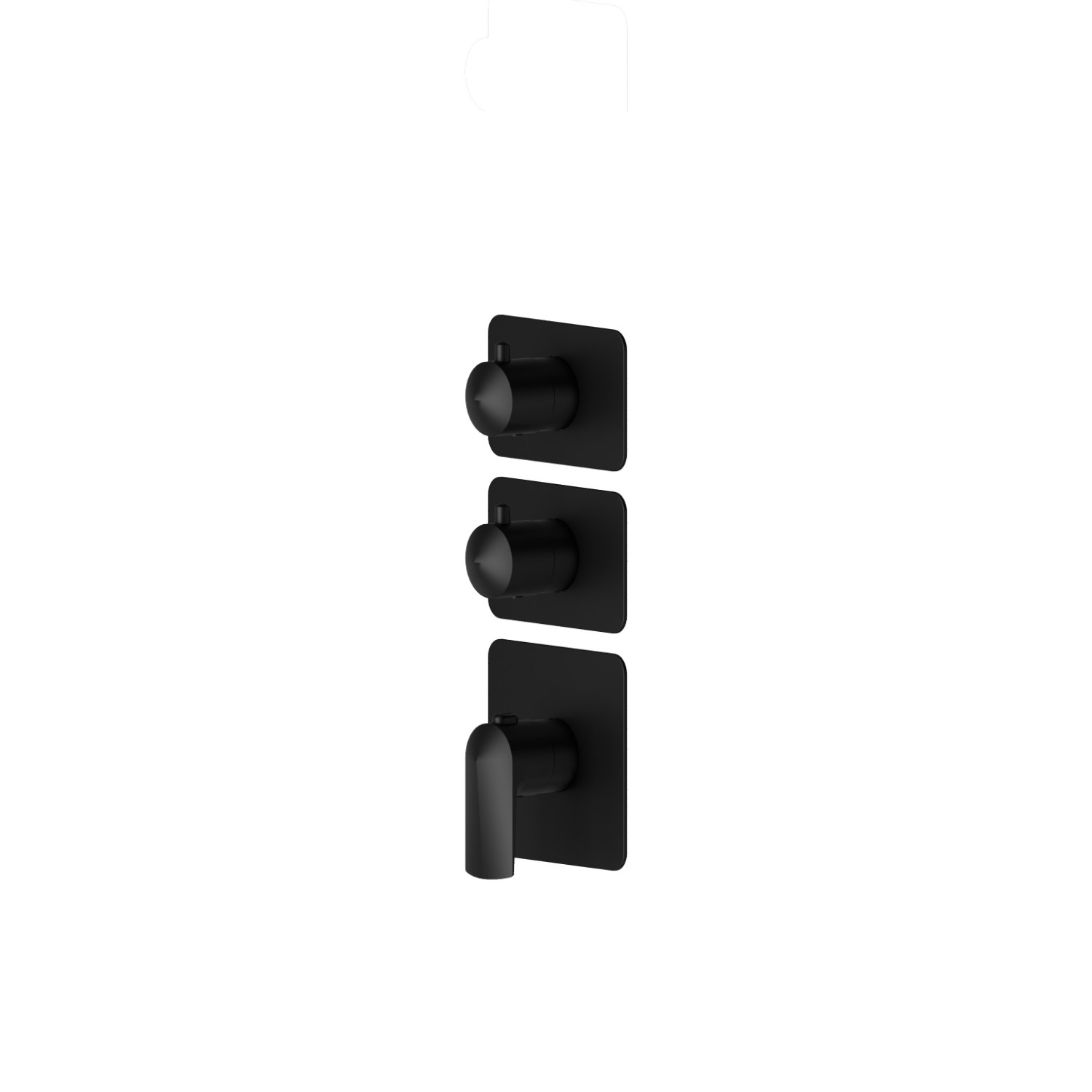 2 ways out concealed thermostatic multifunction selectors. 3/4” connections. External part - finish Matt Black