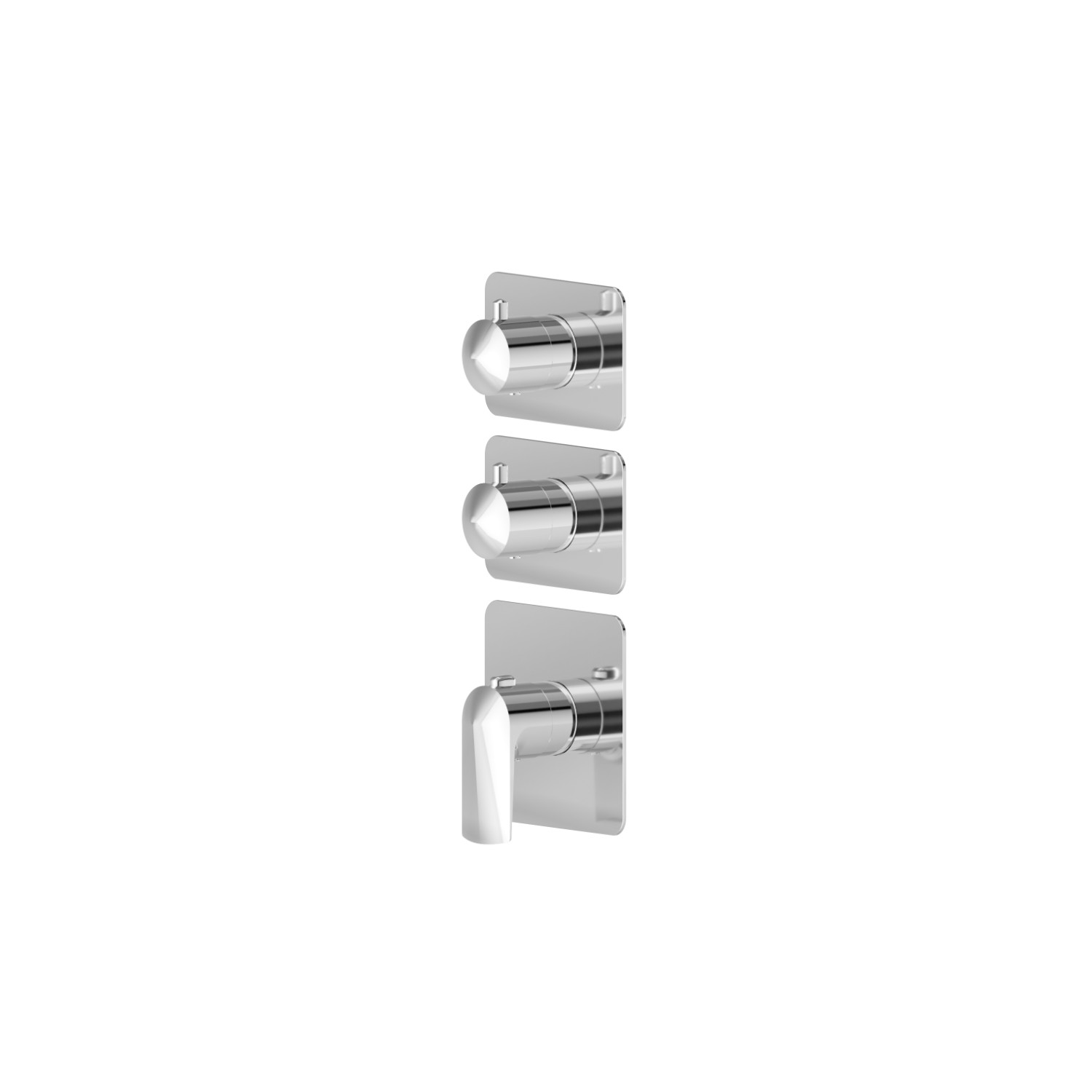 2 ways out concealed thermostatic multifunction selectors. 3/4” connections. External part - finish Chrome