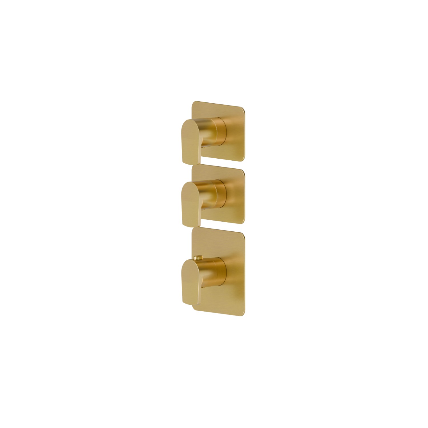 2 ways out concealed thermostatic multifunction selectors. 3/4” connections. External part.  - finish PVD Brushed Gold