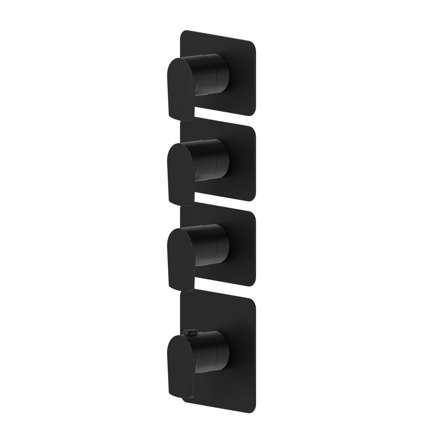 3-wege thermostatischer einbaumischer für multifunktion. 3/4” ein- und ausgänge. Außenteil - oberfläche  Schwarz matt