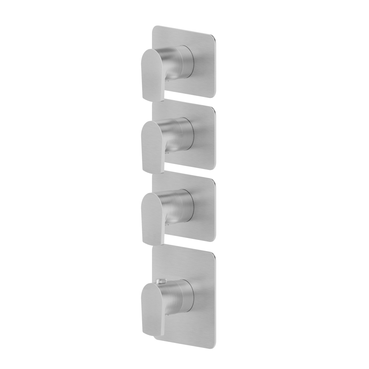 3 ways out concealed thermostatic multifunction selectors. 3/4” connections. External part.  - finish PVD Brushed steel