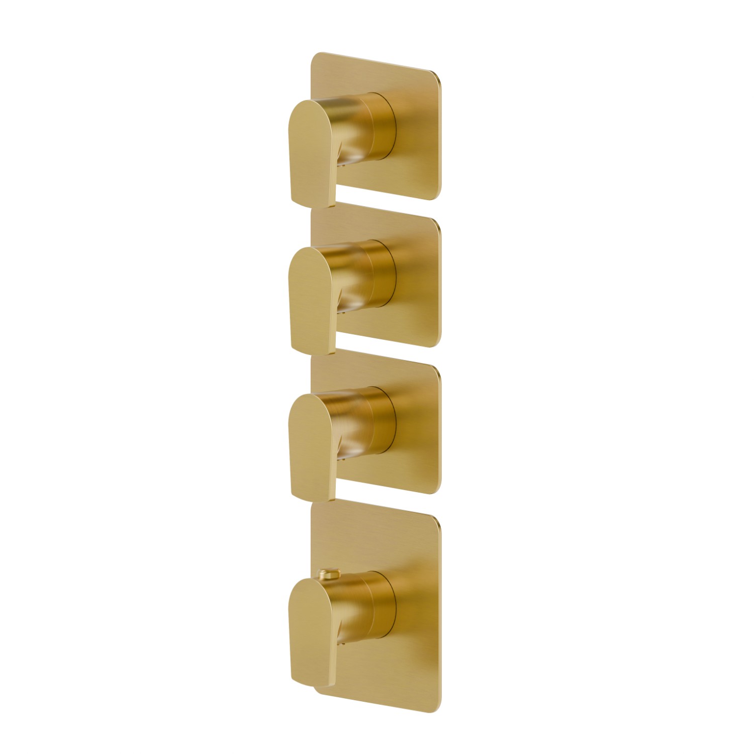 3 ways out concealed thermostatic multifunction selectors. 3/4” connections. External part.  - finish PVD Brushed Gold