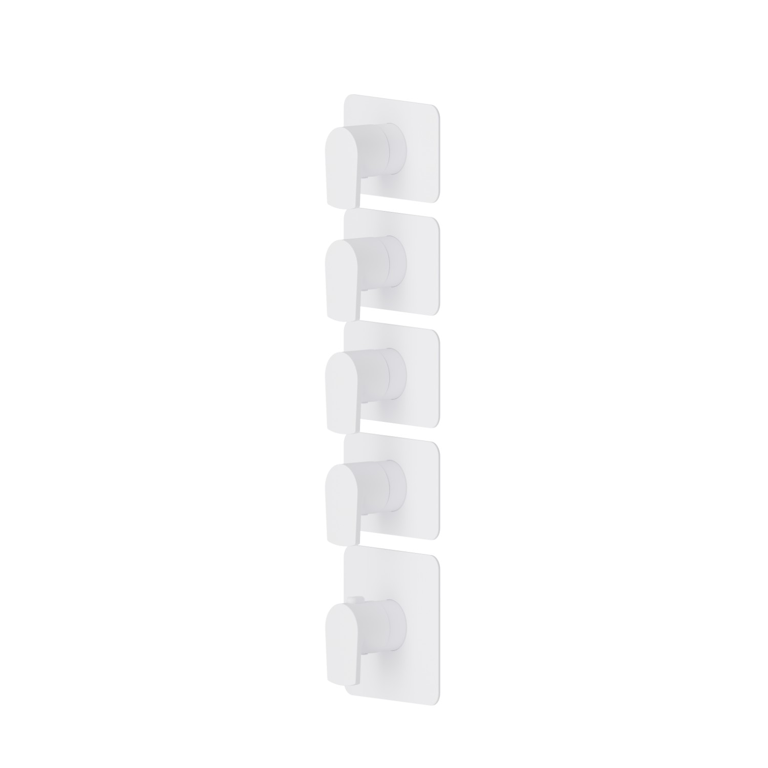 4 ways out concealed thermostatic multifunction selectors. 3/4” connections. External part.  - finish Matt White