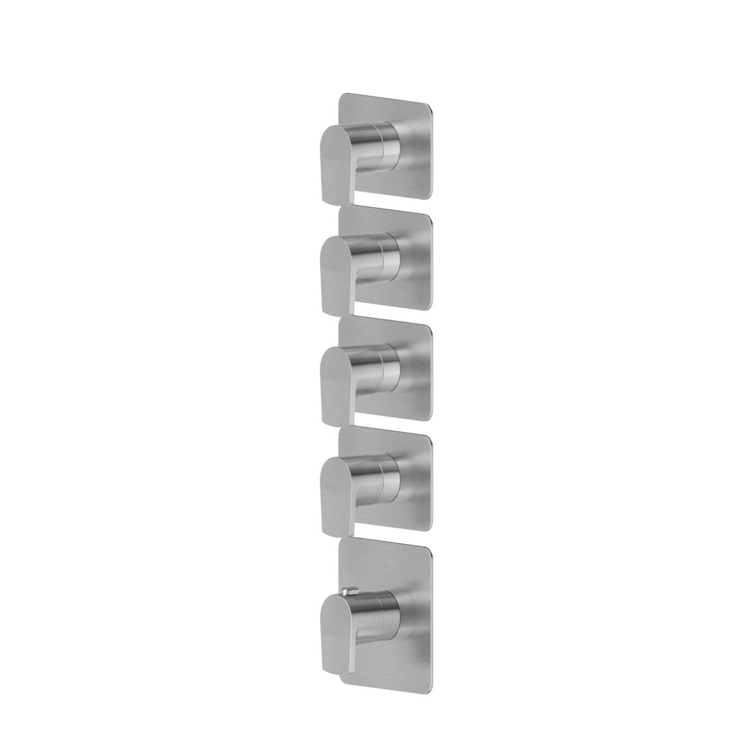 4-wege thermostatischer einbaumischer für multifunktion. 3/4” ein- und ausgänge. Außenteil - oberfläche PVD Edelstahl 